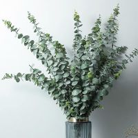hotx【DT】 12PCS Artificial Eucalyptus Leaves Fake Branches for Wedding Outdoor Garden Table Decoration