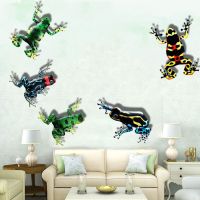 、’】【‘ Indoor&amp;Outdoor Metal Easy Install Garden Pendant Handmade Craft Frog Statue Wall Hanging Frog Decorations Sculptures