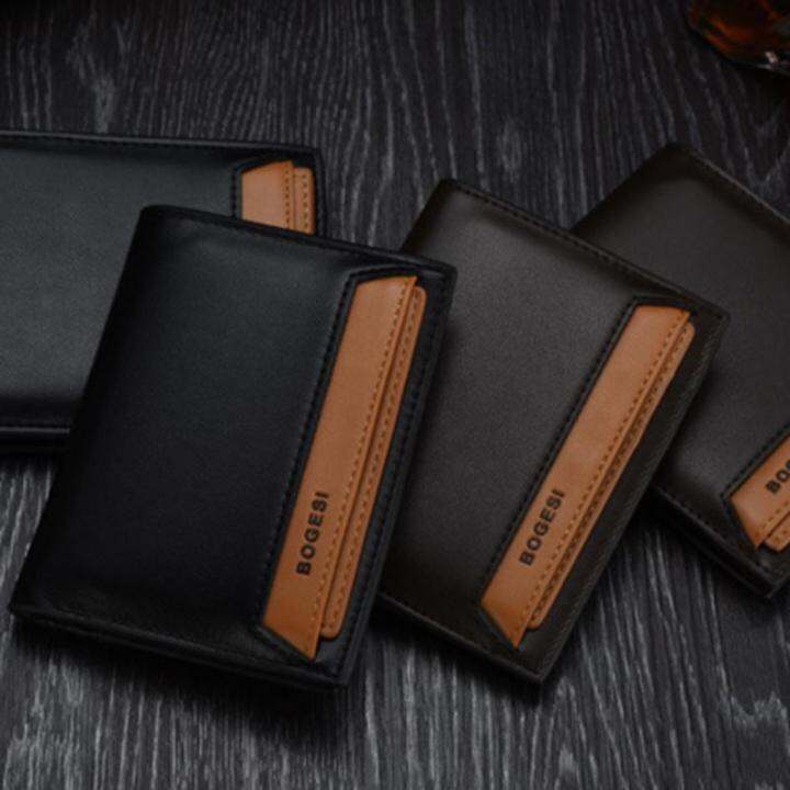 Korean Men's Fashion Trend Wallet Short Multicard Vertical Wallet Lazada
