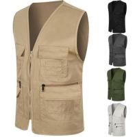 CODAndrew Hearst Mens Multi Pockets Vest Gilet Fishing Hunting Jacket Outdoor Vest Waistcoat