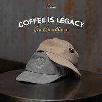 หมวกแก๊ป ผ้าลูกฟูก Shallow cap Coffee is legacy