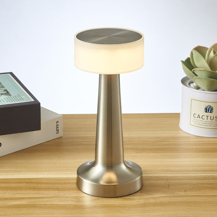 ดัมเบลโคมไฟโต๊ะข้างเตียงแบบชาร์จไฟได้3ระดับเซ็นเซอร์สัมผัสโคมไฟด้วย-led-แบบพกพาโคมไฟหัวเตียงปรับแสงสลัวได้