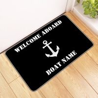 Boat Name Entrance Doormat Non-slip and Washable Kitchen Mat Balcony Decorations Absorbent Bathroom Rug Bedrooom Carpet Doormats