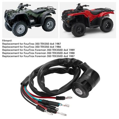 สวิตช์จุดระเบิด ATV พร้อมปุ่ม 2 ปุ่ม 35100‑HA7‑675 สำหรับ Fourtrax 350 TRX350 Foreman 350