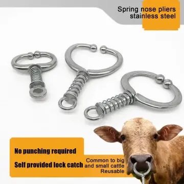 Cattle Nose Ring, 10PCS Plastic Lightweight Good Elasticity Farm Bull Nose  Ring Accessory Tool Plastic Cow Nose Ring for Cattle Cow - Amazon.com