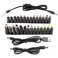 Universal 5.5mmx2.1mm DC AC Multifunction Power Adapter Tips Connector Kits for Lenovo Thinkpad Laptop Power Supply Plug 31PCSWires Leads Adapters