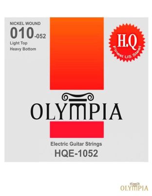 Olympia  HQE-1052 สายกีตาร์ไฟฟ้า เบอร์ 10 แบบ Nickel Wound ของแท้ 100% (Light Top / Heavy Bottom, 0.010 - 0.052)