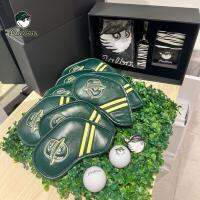 Korean ☊ South Korea malbon Golf Club ชุด 2023 ใหม่กอล์ฟชุดเหล็กผู้ชายและผู้หญิงสีเขียว Club HEAD ฝาครอบป้องกัน