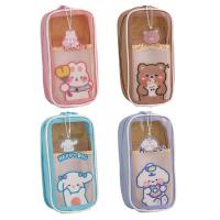 Cartoon Pouch Bag Clear Cartoon Bear Pen Pencil Case With Zipper Pen Marker Pouch for Adults Office Business Spring Easter Holiday Gift One Cosmetics Pouch Makeup Bag upgrade