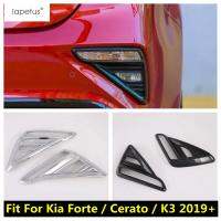 “{》} 2ชิ้น ABS ไฟตัดหมอกหลังตัวครอบตามแบบกรอบสำหรับ Kia Forte/cerato/ K3 2019 2020อุปกรณ์เสริม2021โครเมี่ยม