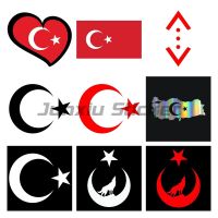 【CC】 Turkey Map Flag Hot Sell Wolf and Star Turk Turkish Car Sticker Accessories Vinyl Decal