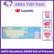 Bàn phím cơ AKKO MonsGeek MG108 Doll of Princess RGB AKKO sw v3