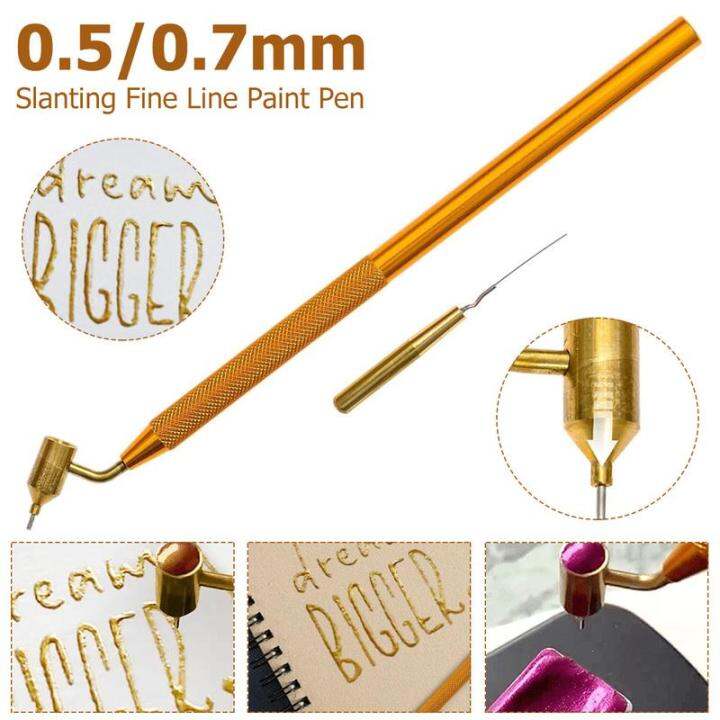 Creative Slanting Fine Line Paint Pen Retro Fluid Writer Pen with