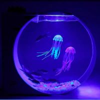 hot！【DT】 Artificial Vivid Jellyfish Silicone Aquarium Decoration Ornament odorless fish tank decoration