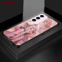 Case4you สำหรับ Samsung Galaxy S23 S23 5G + 5G S23อัลตร้า5G กันกระแทก3D ยิ้มชุดเจ้าหญิงปลอกหุ้มกระจกเทมเปอร์