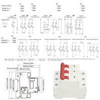 สวิตช์เบรกเกอร์3P ป้องกันไฟฟ้ากระแสตรงสำหรับใช้ในบ้านสวิตช์แอร์แม่เหล็กไฟฟ้าแบบสะดุดเร็ว