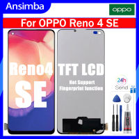 Ansimba LCD TFT 6.43นิ้วสำหรับ OPPO Reno 4 SE สัมผัสหน้าจอ LCD หน้าจอดิจิตอลแทนการประกอบสำหรับ OPPO Reno หน้าจอ PEAM00 PEAT00 4 SE