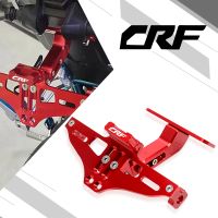 สำหรับฮอนด้า CRF 1000L 1100L AfricaTwin 150 230ผู้ถือรถจักรยานยนต์ปรับได้สากลที่ติดท้ายแผ่นป้ายทะเบียนรถยนต์ด้านหลังที่มีไฟ Led