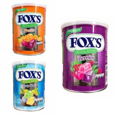 Foxs Crystal Clear Flavored Candy Berries 180g. ฟอกซ์ ลูกอมคริสตัลเคลียร์ รสเบอร์รี ขนาด 180 กรัม