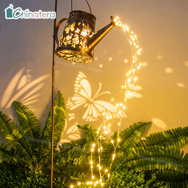 Solar Lights Outdoor Garden Decor Hanging Lanterns Decoration Metal Retro  Butterfly Hollow Pattern Gifts Waterproof Solar Lantern for Garden, Patio 