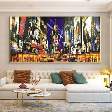 Pop Art Times Square Modern Abstract Colorful Pop Art Wall Art