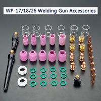 49pcs Welding Torch Kit Easy Use Gas Lens+#10 Glass Cup Argon Arc Practical Accessories Machine For WP TIG 17/18/26