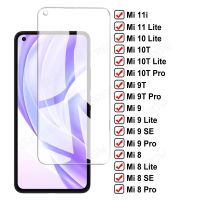 แก้วป้องกัน9D สำหรับ （A TOOT）Xiaomi Mi 11 10 Lite 10i 11i 9T 10T Pro 5G ปกป้องหน้าจอ8 9 SE A3 Poco M3 F3ฟิล์มกันรอยกันกระแทก NFC X3