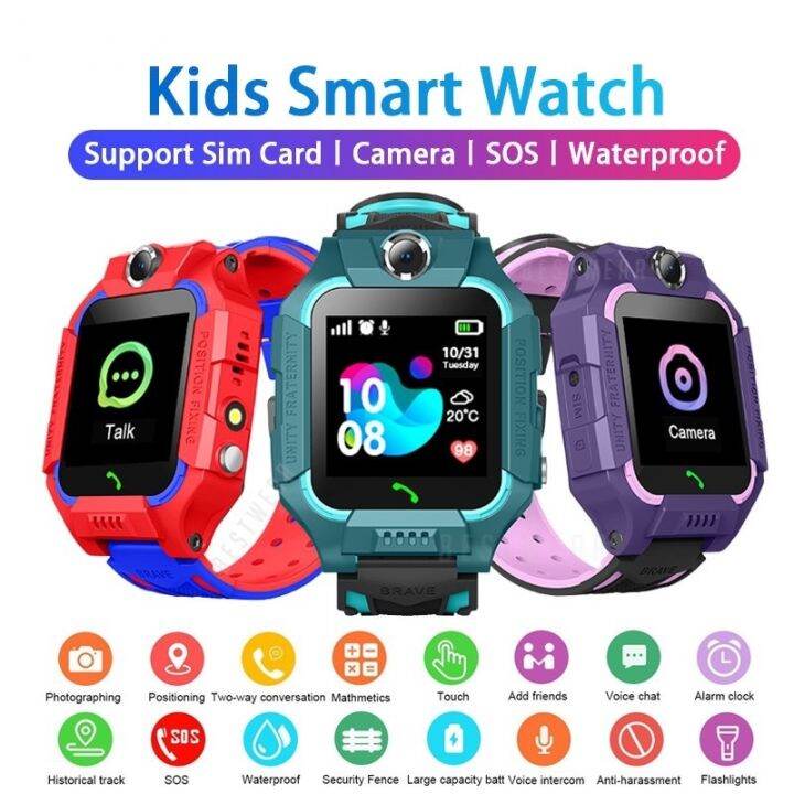 Q12 Kids Smart Watch Touch Screen SOS GPS Anti-lost Tracker Support SIM ...