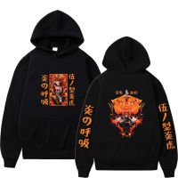 Anime Demon Slayer Hoodie Rengoku Kyoujurou Graphic Print Tracksuit Mans Oversized Long Sleeve Unisex Fashion Hooded Sweatshirt 4XL 5XL 6XL