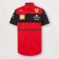 （all in stock）  ใหม่ Ferrari001 F1 เสื้อกีฬาแขนสั้น ทรงหลวม แฟชั่นฤดูใบไม้ร่วง สําหรับผู้ชาย 2022