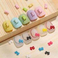 【hot】☊♗☌  30pcs/Bag Kawaii Bow Decorations Matte Bears Nails Charms Designs Resin Accessories