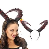 【LZ】♛♀㍿  Boi Chifre Headband para Homens e Mulheres Cosplay Decor Grampo de Cabelo Natal Halloween Headwear Hairband Props Demônio Mal Gothic Handmade Adultos