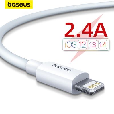 Baseus 2.4A USB Cable for iPhone 11 11 Pro 8 X Xr Fast Charging USB Cable Data Sync Cable Phone Charger Cable Wire Cord