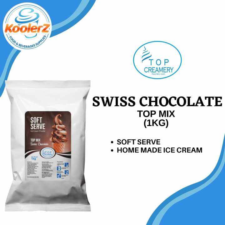 Top Mix Swiss Chocolate Soft Serve Ice Cream Powder 1kg Lazada PH