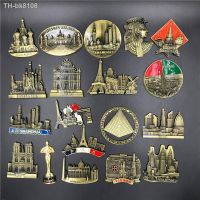 ♦▩❣ Metal 3D refrigerator sticker USA Egypt France Austria Spain dubai Russia Shanghai Oscar metal fridge magnets Tourist souvenir