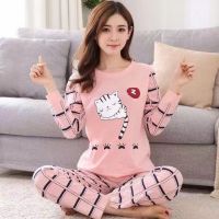 [Reday Stock] women ladies pajamas set baju tidur perempuan long sleeve pyjamas Baju Tido Wanita Pyjamas