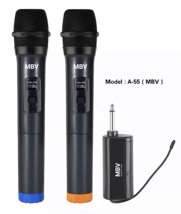 ไมค์โครโฟน-ไมค์ลอยแบบพกพา-ชุดรับ-ส่งไมโครโฟนไร้สาย-ไมค์คู่แบบมือถือ-wireless-microphone-รุ่น-a-55