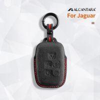 【LZ】๑❄  Tampa da chave do carro de Alcântara Shell chave fivela para Jaguar XF XJ XE XJL XF F PACE I-PACE E-PACE Chaveiro