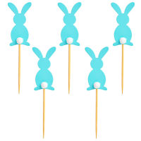 5Pcs Cake Birthday Decoration Bunny Supplies Party Favors Easter Rabbit Cute