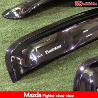 กันสาด กันสาดน้ำฝน ไฟท์เตอร์ Mazda fighter 1998 1999 2000 2002 2004 2005 2 ประตู 2 ประตู+cab 4 ประตู สีดำ