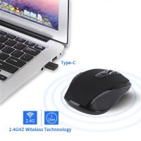 USB ไร้สาย C USB C Type Pro Mouse อุปกรณ์2.4GHZ Mice Macbook/c สำหรับเมาส์เดสก์ท็อปความบันเทิงในสำนักงานเมาส์ทั่วไป