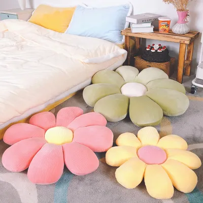 Ins Daisy Pillow Cute Sofa Flower Throw Pillows Office Chair Cushion Soft Elastic Floor Pad Bedroom Living Room Decor Amortiguar