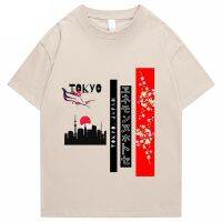 Camiseta japonesa de cerezo Tokyo Vintage para hombre, camisa de cuello redondo 2021 de algodón, camisetas de manga corta, ropa única, Tops de talla grande 100%