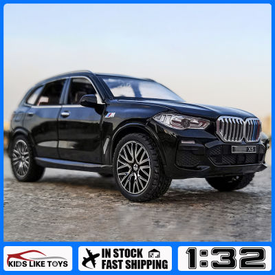 KLT 1:32 BMW X5 SUVของเล่นโลหะผสมรถยนต์รุ่น Diecast ออฟโรดยานพาหนะสําหรับเด็กผู้ชายเด็กอายุ 3 ถึง 5 ปี 7 ถึง 12 ปีการจําลองแสงเสียงของขวัญคอลเลกชันงานอดิเรก