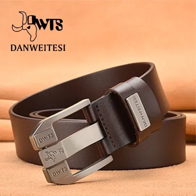 [DWTS]Men Belt Male High Quality Belt Men Male Strap Luxury Pin Buckle Genuine Leather Fancy Vintage Jeans Free Shipping