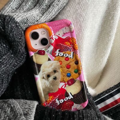 เคสโทรศัพท์สุนัขขนมหวานน่ารักสำหรับ iPhone13 กรณีโทรศัพท์ภาพประกอบสำหรับ iPhone12 เคสซิลิโคนสีชมพูสำหรับ iPhone11 Promax กรอบรูปใหม่ IMD สำหรับ iPhone14pro เคสโทรศัพท์สุนัขน่ารักสำหรับ iPhone13 Promax