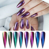 0.2g Chameleonic Mirror Nail Glitters Powder Effect Nail Art Chrome Pigment ตกแต่งเล็บเจลตกแต่งเล็บ-Gamekj