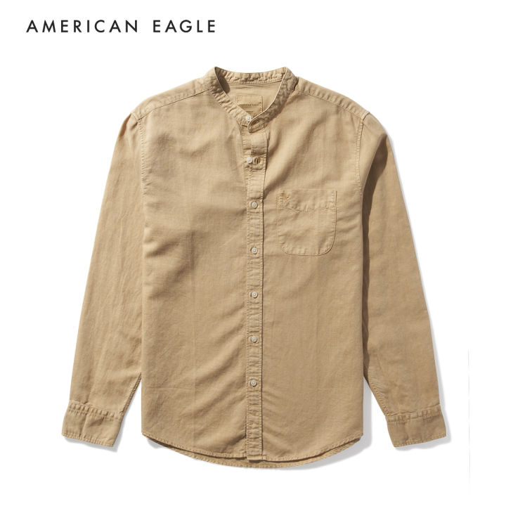 american-eagle-band-collar-linen-button-up-shirt-เสื้อเชิ้ต-ผู้ชาย-nmsh-015-1484-872