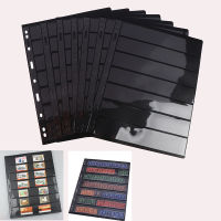 TANG 10Pcs 7 Grid Postage Stamp Album Pages Coin Collection Stamps Holder loose-leaf