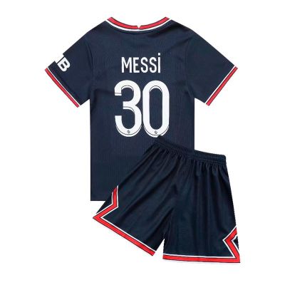 21-22 Season Messi Hazard Ronaldo Jersey Jersi Kids Football Soccer Uniform